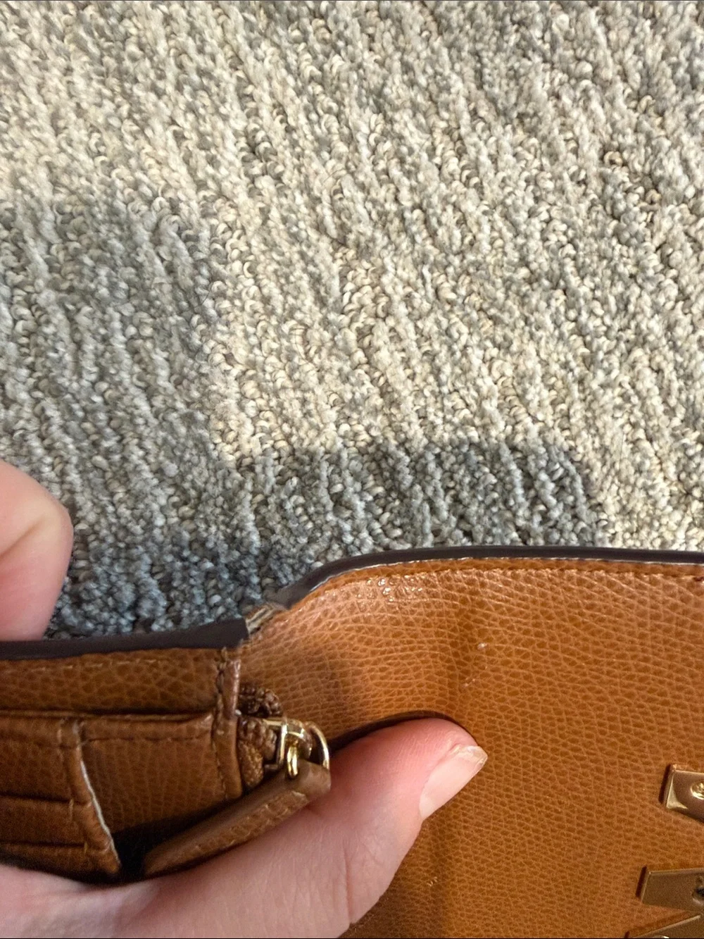 Michael Kors Brown Leather MK Logo Small Wallet